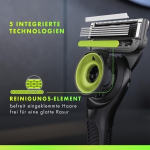 Aparat de ras Gillette Labs cu element de curatare 1 maner 8 lame de rezerva si suport magnetic - Img 3