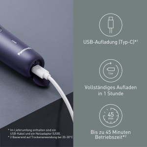 Aparat de ras Panasonic Series 500 ES-ERM3FV503 Violet USB-C IPX7 - Img 8