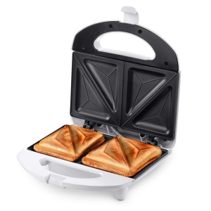 Aparat de sandvisuri Ufesa SW7862 750 W, farfurii antiaderente, etansare perfecta, 2 sandvisuri, fara BPA, alb, exclusiv