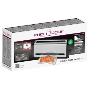 Aparat de sigilare in vid ProfiCook(r) | Masina de sigilat in vid cu 10 pungi | Gatit sous vide si vid | Cusatura de sudura stabila | Etansator de film cu putere de aspiratie de 12 l/min | Mancare de 8 ori mai lunga Proaspata | PC-VK 1133 - Img 8