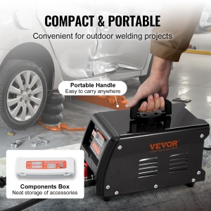 Aparat de sudura VEVOR, 3 kW, 9 moduri, set reparatii caroserie - Img 6