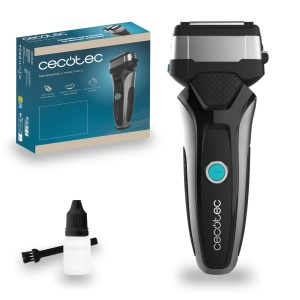 Aparat de tuns barba fara fir Cecotec, aparat de ras cu folie PrecisionCare X-Trimm Triple. 3 lame din otel inoxidabil, afisaj, autonomie de 60 de minute, protectie IPX6.