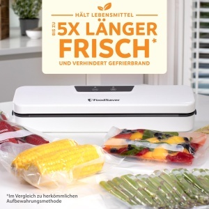 Aparat de vidat FoodSaver Everyday VS0290X, compact, usor de utilizat, cu 5 pungi - Img 2