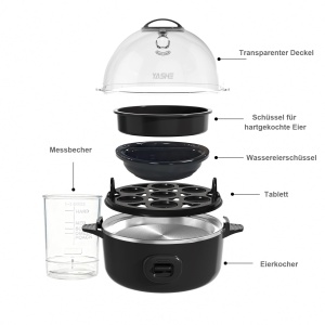 Aparat electric pentru fiert oua YASHE capacitate 7 oua functie automata BPA-free - Img 6