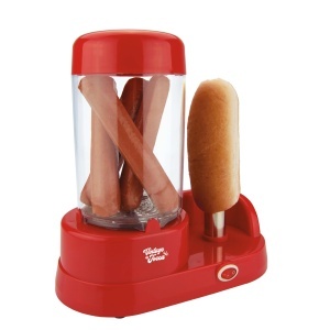Aparat pentru hot dog JOCCA, 350W, capacitate 6 carnati, culoare rosie