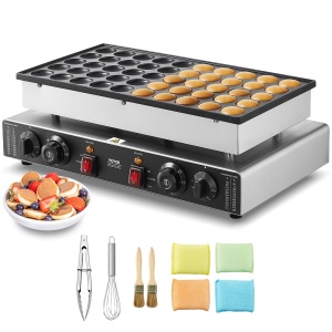 Aparat pentru mini clatite VEVOR PC-50, 1700W, 50 bucati, otel inoxidabil