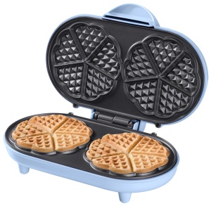 Aparat pentru vafe Bestron ADWM1000B, 1200W, antiaderent, albastru