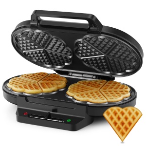 Aparat pentru vafe YASHE SW-2122M 1200W forma inima argintiunegru - Img 8
