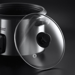 Aragaz de orez Russell Hobbs [1.8l] incl. insertie pentru abur (functie de mentinere la cald, oala de gatit antiaderenta, lingura de orez si cana de masurare, otel inoxidabil, capac de sticla, aragaz lent pentru legume si peste etc.) 19750-56 - Img 3