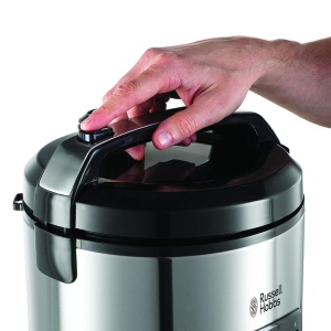Aragaz de orez Russell Hobbs [castigatorul testului] 1,2 l incl. insertie pentru abur cu capac cu balamale cu aroma (functie de mentinere la cald, oala de gatit cu acoperire antiaderenta, lingura de orez si ceasca de masurare, otel inoxidabil) 27080-56 - Img 5