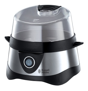 Aragaz de oua Russell Hobbs [castigator al testului, 1-7 oua fierte sau 3 oua aburite la punct] Otel inoxidabil (inclusiv insertie pentru abur, oprire automata, ton de semnal, fara BPA, ceasca de masurare) 14048-56 - Img 1