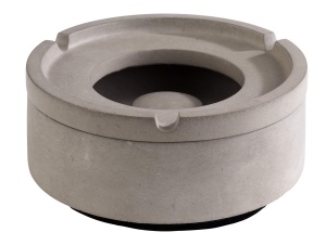 Ascher din Beton APS Element - 10,5 x 5 cm, 3 Rile pentru Zigarete, Culoare Gri