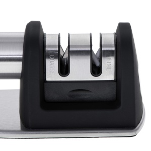 Ascutitor de cutite ADLER, sistem in 2 faze, ascutire fina si grosiera, negru - Img 3