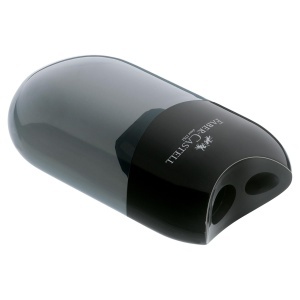 Ascutitor Faber-Castell Doppelspitzdose, 3 bucati, negru, pentru creioane standard si jumbo - Img 2