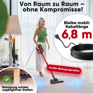 Aspirator Bomann BS 6072 CB, 600W, 2in1, Beutellos, 6.8m Cablu - Img 3