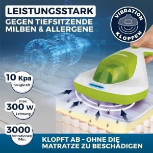 Aspirator CLEANmaxx pentru saltele cu UV-C HEPA si vibratii 300W - Img 3