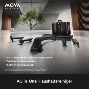 Aspirator cu aburi Mova S10, 1500W, 16.000Pa, 9 accesorii - Img 2
