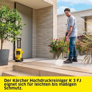 Aspirator cu presiune Karcher K 3 FJ Home, 120 bar, galben, cu kit de curatare - Img 2