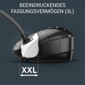 Aspirator cu sac Rowenta Power XXL RO3143 900W 45L Filtrare 3 trepte Petrol-Gri - Img 5