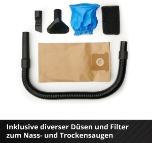 Aspirator fara fir TE-VC 18/10 Li-Solo Power X-Change (rezervor de 10 litri, inclusiv furtun de 2 m, duza creed/perie + perna/duza universala, fara baterie si incarcator), rosu - Img 6