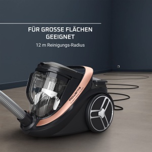Aspirator fara sac Rowenta Silence Force Cyclonic RO7954 putere mare de aspirare HEPA 25L Negru-Rose Gold - Img 8