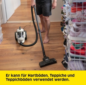 Aspirator Karcher VC 3 (recipient pentru murdarie fara sac, transparent si lavabil, caracteristici de confort, filtru Hepa extrem de eficient, filtreaza particulele alergice, 700 wati) - Img 4