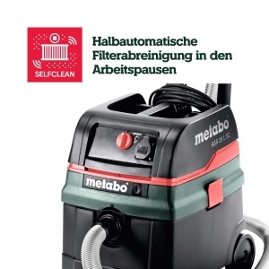 Aspirator Metabo ASR 25 L SC, 25L, cu functie de autocuratare, mobil - Img 10