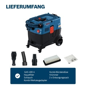Aspirator profesional Bosch GAS 400 A, 1200 W, curatare automata AFC - Img 6