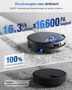 Aspirator robot ECOVACS DEEBOT X9 PRO Omni, 16600 Pa, functie de spalare - Img 4