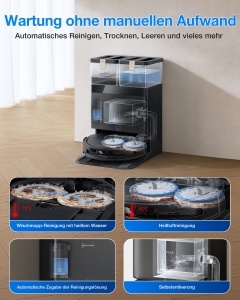 Aspirator robot ECOVACS T50 PRO Omni, 25000 Pa, 81 mm, cu functie de spalare - Img 5