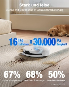 Aspirator robot ECOVACS T90 PRO Omni, 30000 Pa, functie de spalare, alb - Img 3