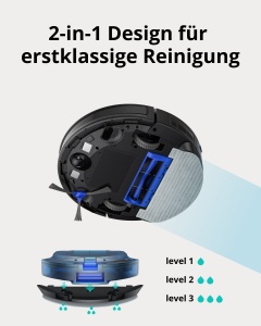 Aspirator Robot eufy G40 Hybrid, 2500Pa Saugkraft, Wischfunktion, Negru - Img 6