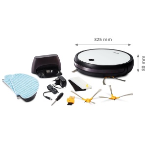 Aspirator robot MEDION cu functie de stergere si control prin aplicatie (WLAN, Alexa, navigatie inteligenta, statie de incarcare, aspirare si stergere in acelasi timp, optimizat pentru parul animalelor de companie si alergici, MD 19601) - Img 7