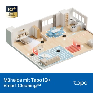 Aspirator robot Tapo RV20 Max Plus cu functie de stergere si statie de aspiratie automata, aspiratie ultra-puternica de 5300 Pa, ultra-subtire de 83 mm, compatibil cu Alexa si controlul vocal Google Assistant, aplicatie - Img 7