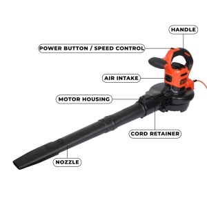 Aspirator si suflanta electrica BLACKDECKER BEBLV300-QS, 3000W, 72L, cu functie de tocator - Img 5