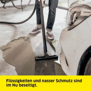 Aspirator umed si uscat Karcher WD 4 P V-20/5/22, recipient din plastic, cablu galben de 5 m, furtun de aspiratie de 2,2 m, cu priza pentru aparate, unealta de podea cu cleme, sistem de inchidere "Pull & Push", galben - Img 3