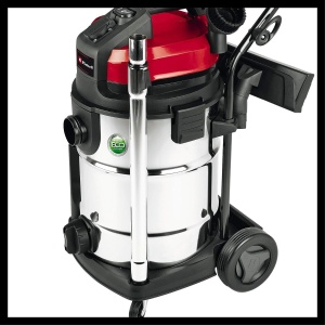 Aspirator umed/uscat Einhell TE-VC 2230 SA (tehnologie ECO, 1.150 W, recipient din otel inoxidabil de 30 l, racord prin suflare, regulator de aer fals, incl. combinatie de duza covor/podea neteda, furtun 3 m, tub telescopic) - Img 6
