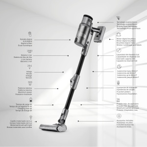 Aspirator vertical Ufesa Z7 Digital Animal 500W Tehnologie Multiciclonica Gri - Img 2