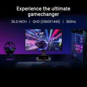 ASUS ROG Strix OLED XG27ACDNG - 27 Zoll WQHD Gaming Monitor - 360 Hz, 0.03ms GtG, G-Sync, FreeSync, AdaptiveSync, DisplayHDR 400 - QD-OLED, 16:9, DP 1.4 DSC, HDMI 2.1, USB-C mit 90W, USB-Hub, Ergo. - Img 2