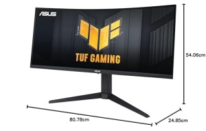 ASUS TUF Gaming VG34VQEL1A - Monitor curbat UWQHD de 34 inchi - 100 Hz 1ms MPRT FreeSync HDR 10 - Panou VA 219 3440x1440 DisplayPort HDMI USB ergonomi - Img 15