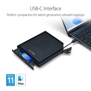 ASUS ZenDrive V1M SDRW-08V1M-U DVD Extern USB-C Compatibil Windows si macOS M-Disc - Img 3