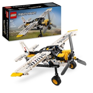 Avion LEGO Technic 42198, Bauset cu 333 piese, Propulsor rotativ, Zebramodel