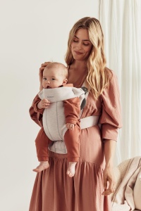 BabyBjorn Marsupiu Mini, 3D-Jersey, Bej Deschis - Img 6