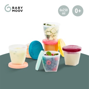 Babymoov Babybols Recipient pentru depozitarea alimentelor pentru bebelusi, capac ermetic cu surub, 6 bucati, 250 ml - Img 3