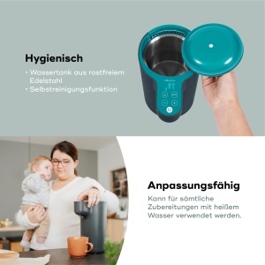 Babymoov Milky Now Bottle Maker pentru bebelusi - pregatirea rapida a biberoanelor, setarea temperaturii de la 22-85degC, functia de mentinere la cald a 6 ore - Img 5