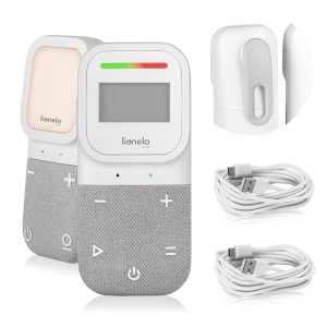Babyphone audio Lionelo Babyline 2.3 cu noapte luminoasa, raza 400m, 10 ore autonomie