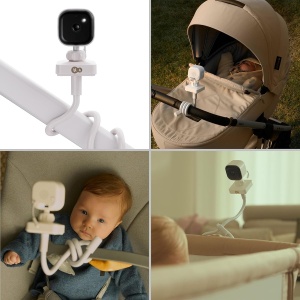 Babyphone Kinderkraft NITEEYE TRAVEL cu camera, monitor 4,3, cablu, VOX, alb - Img 7