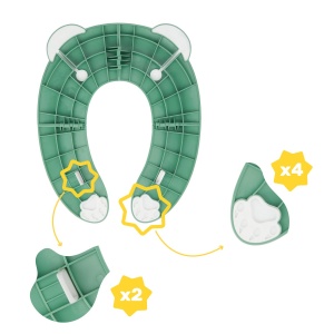 Badabulle Toilettensitz pliabil pentru copii Design ursulet Compact si antialunecare - Img 4