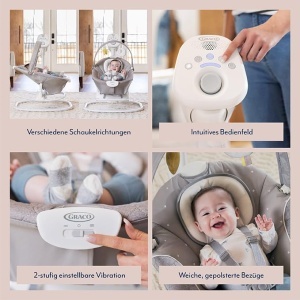 Balansoar electric Graco SoftSway 2 in 1, portabil, silentios, cu 2 viteze - Img 3