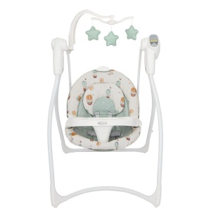 Balansoar Graco Lovin Hug 6 Viteze Muzica si 4 Pozitii de Inclinare Pliabil 0-9 kg